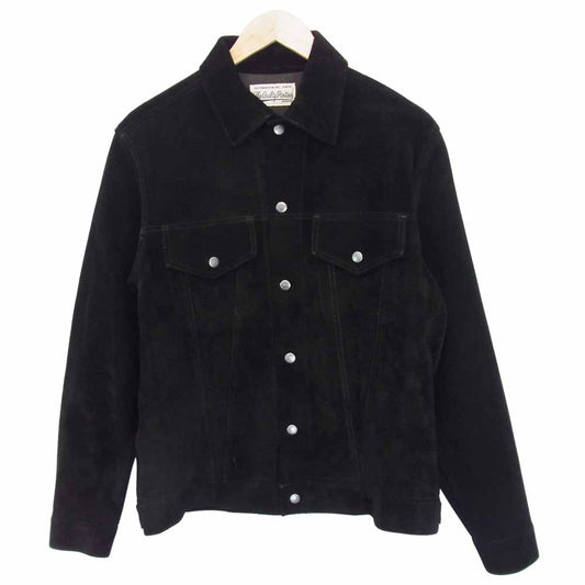 WACKO MARIA ワコマリア Suede Trucker Jacket スエード トラッカー ジャケット ブラック系 L【美品】【中古】