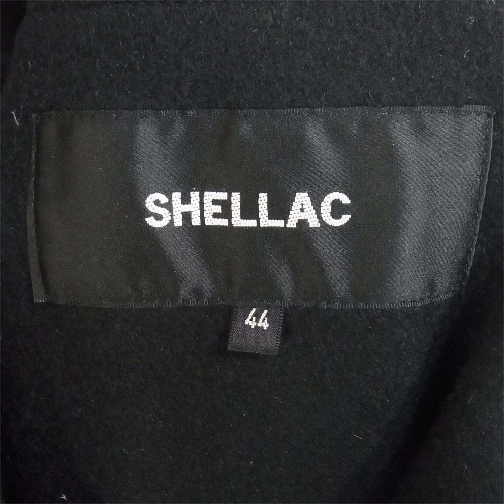 SHELLAC シェラック ショート ウール Pコート ショートコート 日本製 ボタン ブラック系 44【中古】