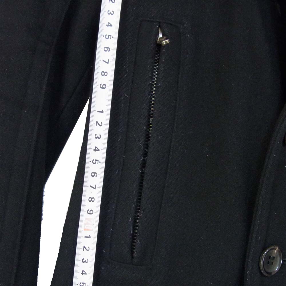 SHELLAC シェラック ショート ウール Pコート ショートコート 日本製 ボタン ブラック系 44【中古】