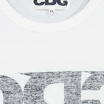 COMME des GARCONS コムデギャルソン SZ-T022 CDG 反転 ロゴ プリント Tシャツ 日本製 ホワイト系 XXL【中古】