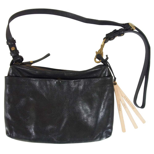 コーネリアンタウラス co16ssfs010 FlatShoulder Mini Steer oil leather ショルダー クラッチ 2way バッグ ブラック系【中古】