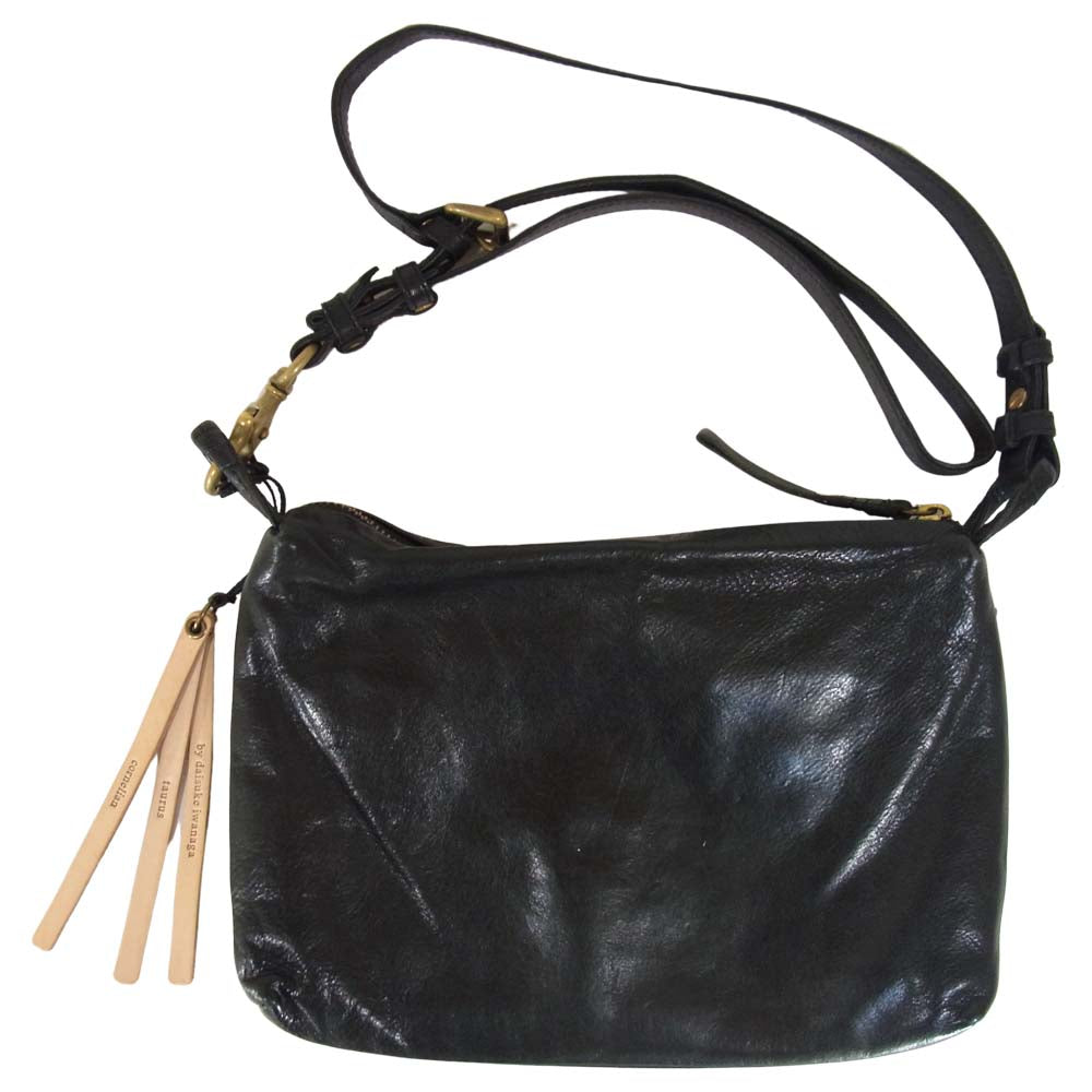 コーネリアンタウラス co16ssfs010 FlatShoulder Mini Steer oil leather ショルダー クラッチ 2way バッグ ブラック系【中古】