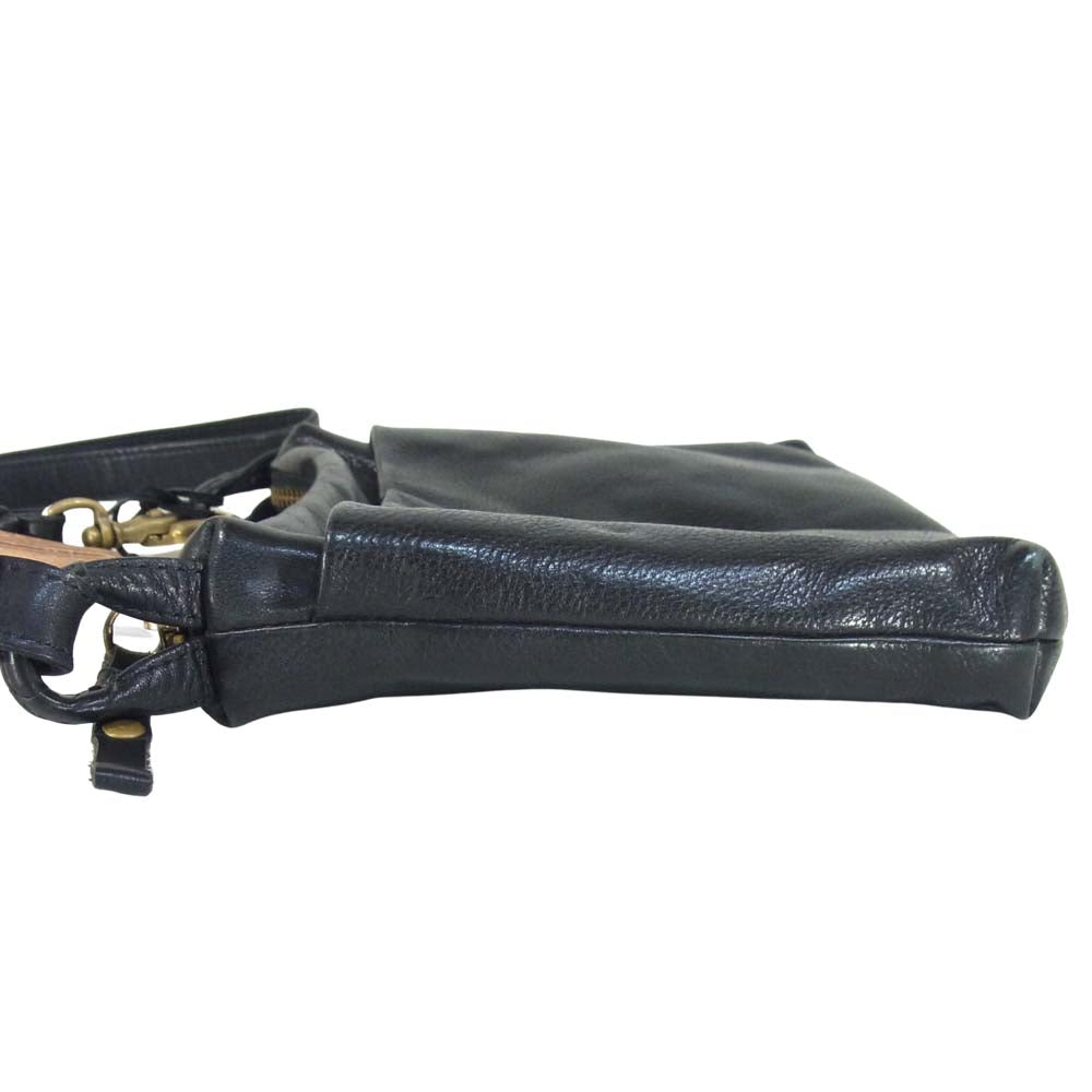 コーネリアンタウラス co16ssfs010 FlatShoulder Mini Steer oil leather ショルダー クラッチ 2way バッグ ブラック系【中古】