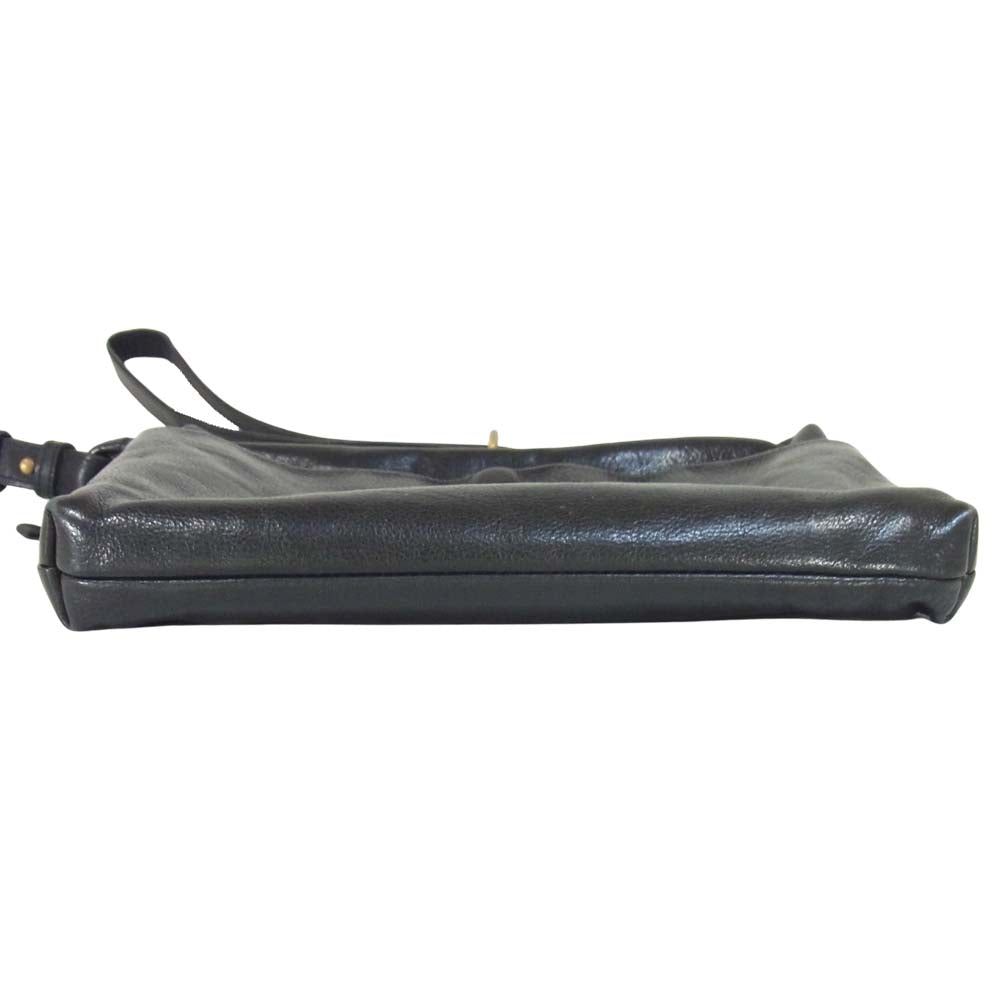 コーネリアンタウラス co16ssfs010 FlatShoulder Mini Steer oil leather ショルダー クラッチ 2way バッグ ブラック系【中古】