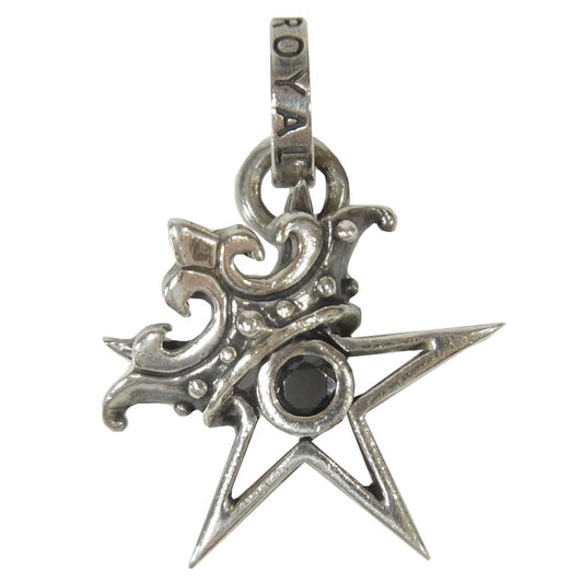 ROYAL ORDER ロイヤルオーダー Small Star frame w/ Crown スター フレーム ペンダント トップ シルバー925 シルバー系【中古】