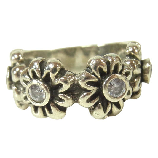 ROYAL ORDER ロイヤルオーダー ライン デイジー フラワー リング シルバー925 シルバー系 11.5号【中古】