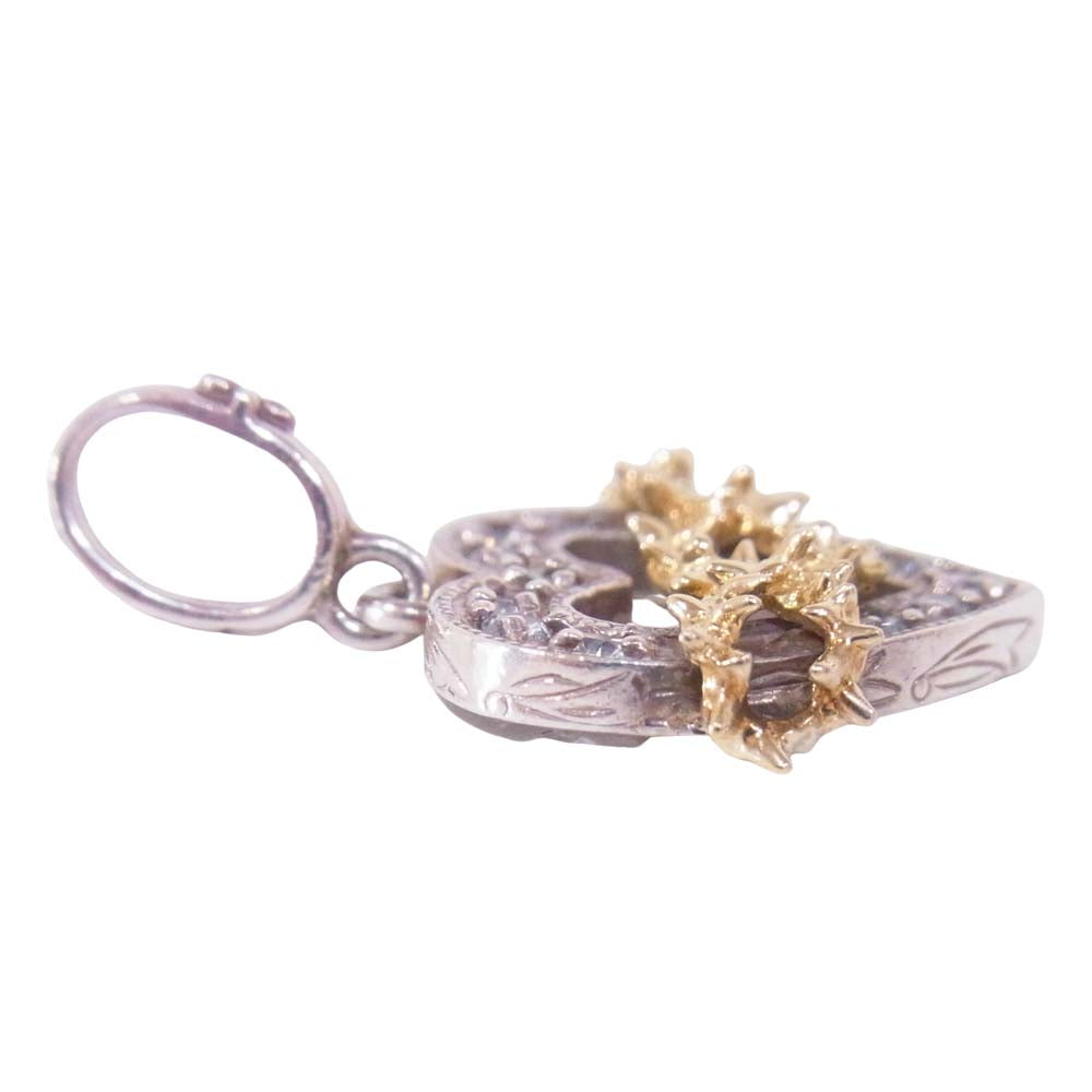 Loree Rodkin ローリーロドキン love＆hate ラヴ&ヘイト K18 ハート ペンダント シルバー系【中古】