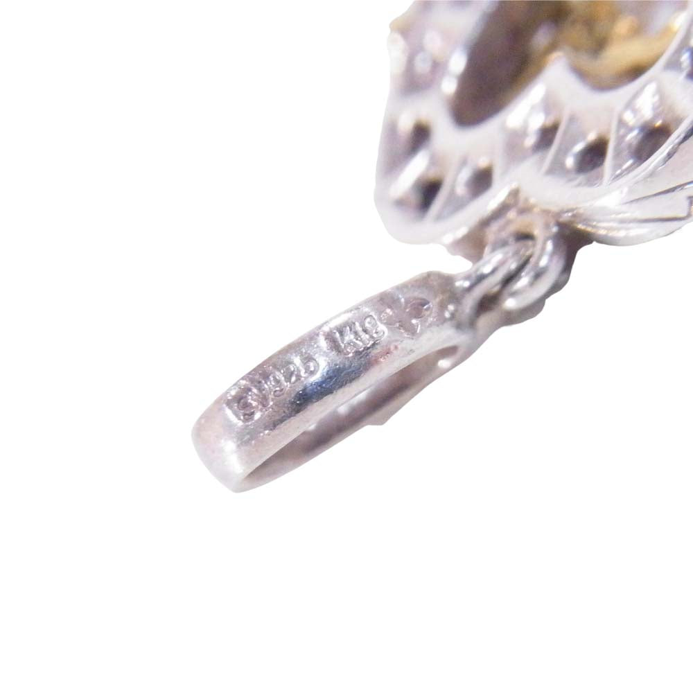 Loree Rodkin ローリーロドキン love＆hate ラヴ&ヘイト K18 ハート ペンダント シルバー系【中古】