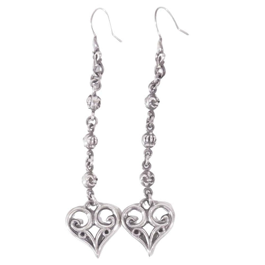 ROYAL ORDER ロイヤルオーダー ALLEGRA HEART w/FDL CROWN BEAD ハート クラウン ピアス シルバー系【中古】