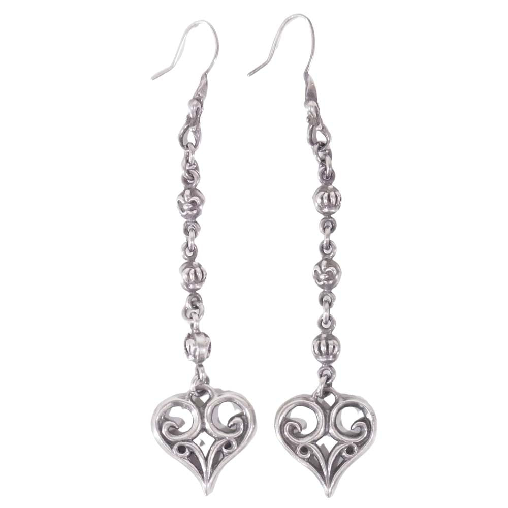 ROYAL ORDER ロイヤルオーダー ALLEGRA HEART w/FDL CROWN BEAD ハート クラウン ピアス シルバー系【中古】