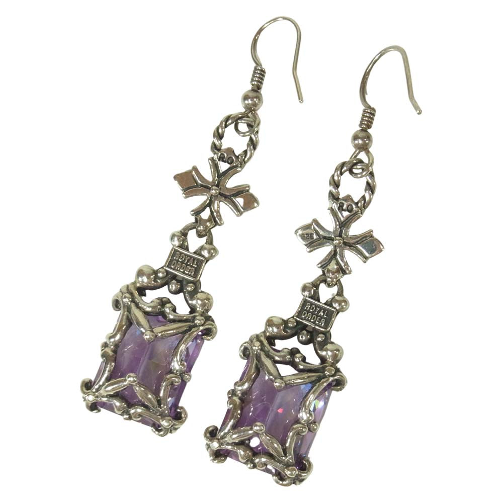ROYAL ORDER ロイヤルオーダー ストーン ピアス シルバー925 シルバー系【中古】