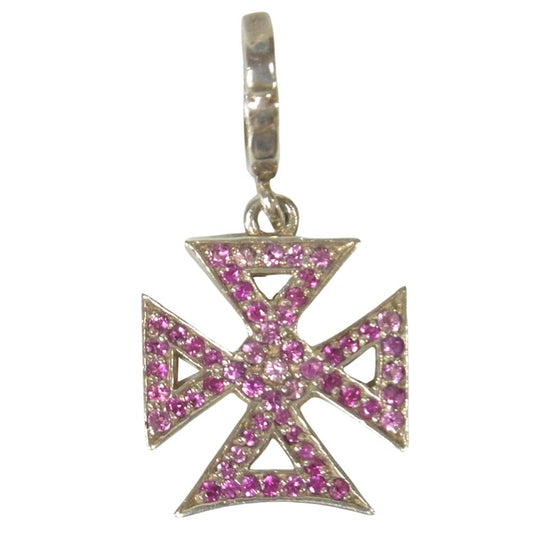 Loree Rodkin ローリーロドキン アイアンクロス ペンダント トップ シルバー925 シルバー系 ピンク系【中古】