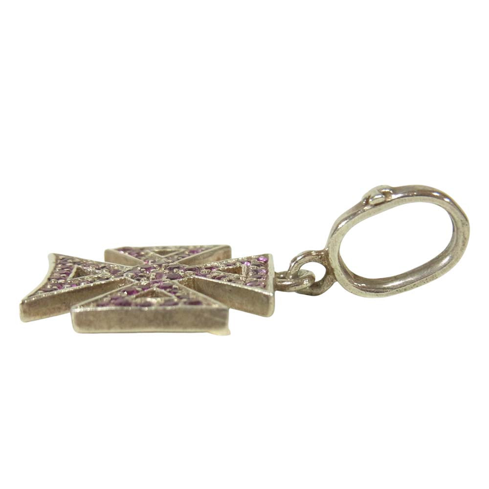 Loree Rodkin ローリーロドキン アイアンクロス ペンダント トップ シルバー925 シルバー系 ピンク系【中古】