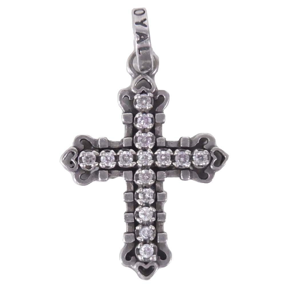 ROYAL ORDER ロイヤルオーダー TINY CONSORT CROSS w CZ タイニー クロス ペンダント シルバー系【中古】