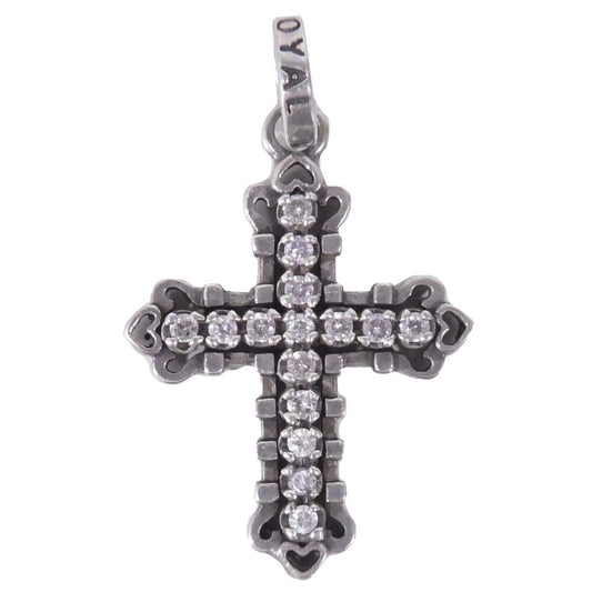 ROYAL ORDER ロイヤルオーダー TINY CONSORT CROSS w CZ タイニー クロス ペンダント シルバー系【中古】