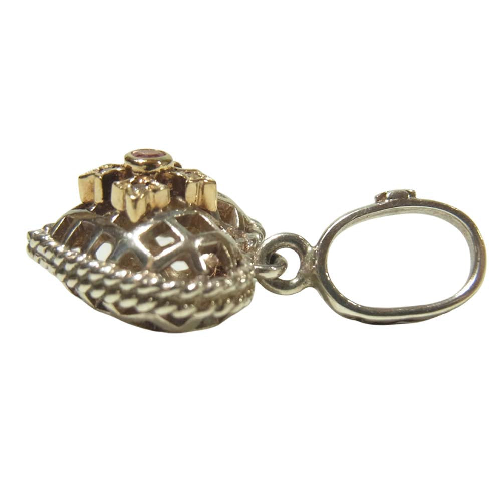 Loree Rodkin ローリーロドキン 18K ハート チャーム ペンダント トップ シルバー925 シルバー系【中古】