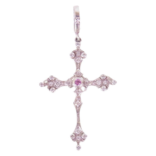 Loree Rodkin ローリーロドキン クロス ジルコニア ペンダント トップ 十字架 925 シルバー系【中古】