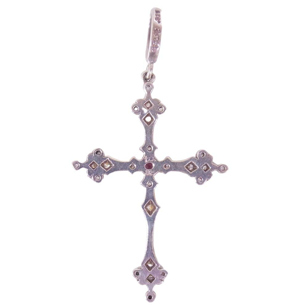 Loree Rodkin ローリーロドキン クロス ジルコニア ペンダント トップ 十字架 925 シルバー系【中古】