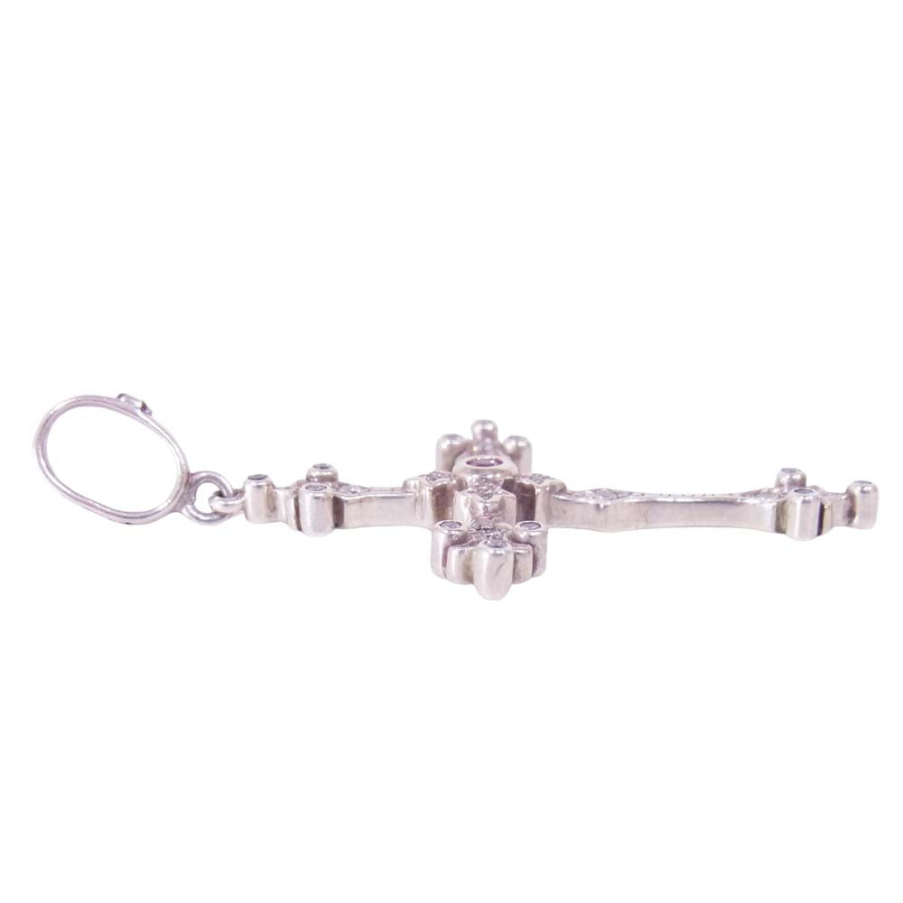 Loree Rodkin ローリーロドキン クロス ジルコニア ペンダント トップ 十字架 925 シルバー系【中古】