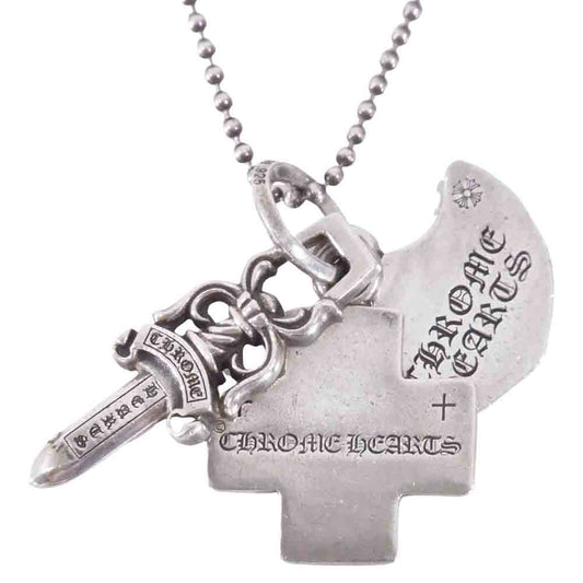 CHROME HEARTS クロムハーツ（原本無） 3 TRINKETS 東京限定 3 トリンケッツ ペンダント ネックレスチェーン シルバー系【中古】