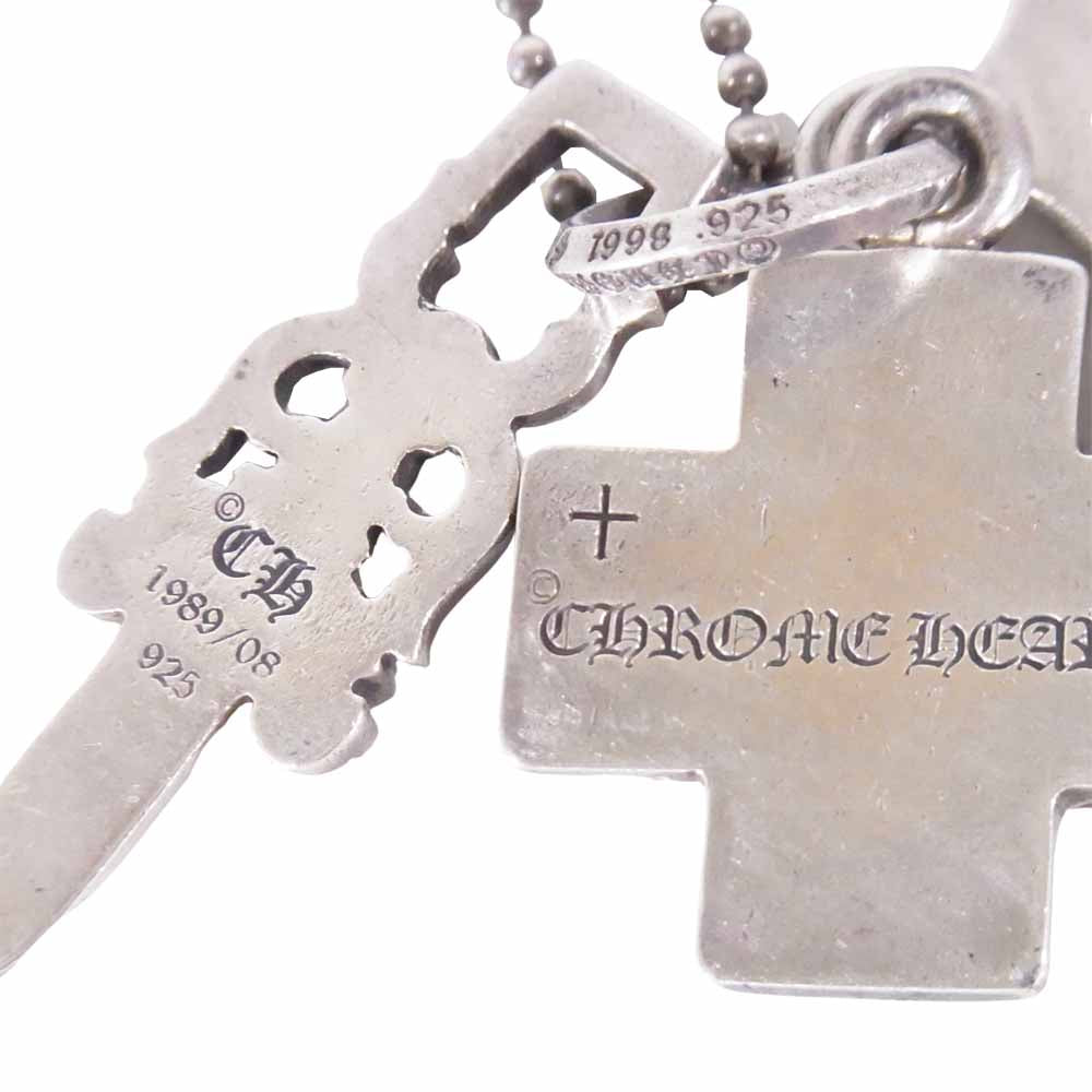 CHROME HEARTS クロムハーツ（原本無） 3 TRINKETS 東京限定 3 トリンケッツ ペンダント ネックレスチェーン シルバー系【中古】