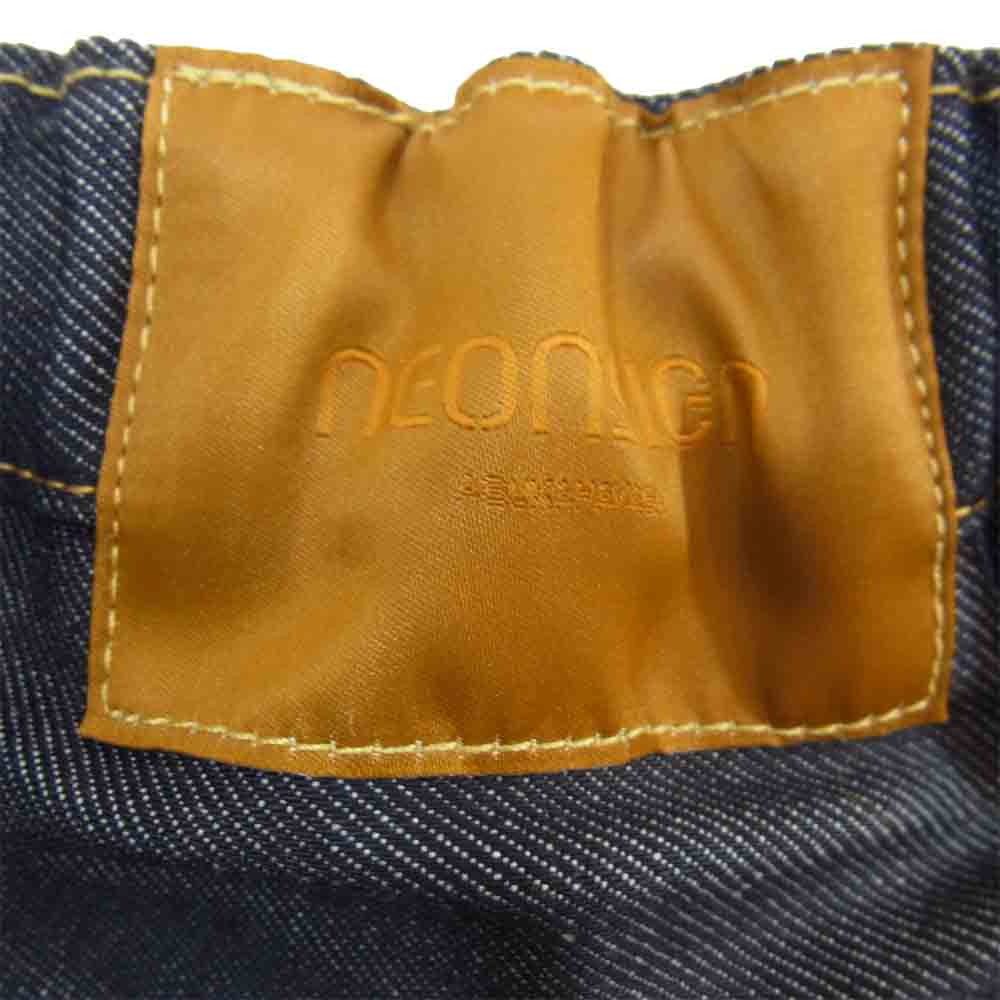 NEON SIGN ネオンサイン 21SS N0343 WIDE DENIM SLACKS ワイド デニム スラックス インディゴブルー系 42【極上美品】【中古】