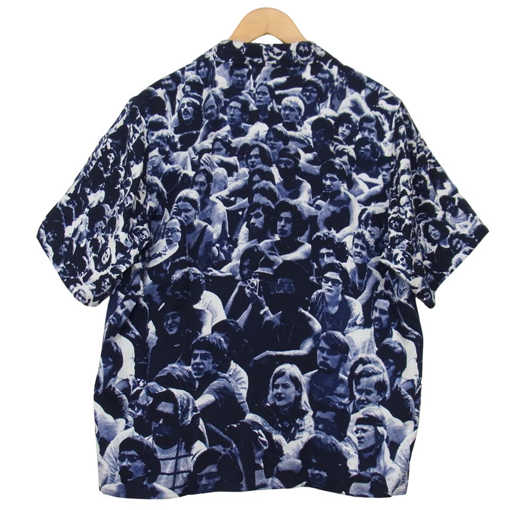 ダイリク 21SS FLOWER CHILDREN lloomm別注 WOODSTOCK Open Coller Shirt 総柄 オープンカラー 半袖 シャツ ネイビー系 M【極上美品】【中古】