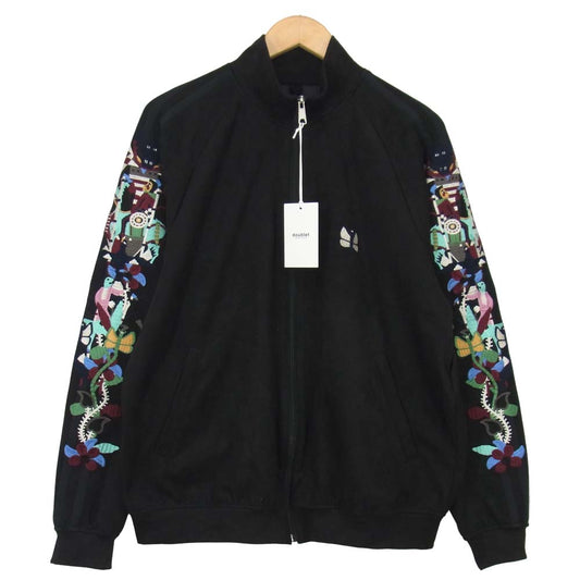 ダブレット 20AW 20AW20BL110 CHAOS EMBROIDERY SUEDE TRACK JACKET カオス刺繍 トラックジャケット ブラック系 S【中古】