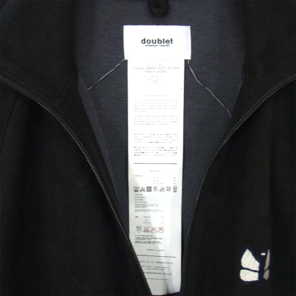 ダブレット 20AW 20AW20BL110 CHAOS EMBROIDERY SUEDE TRACK JACKET カオス刺繍 トラックジャケット ブラック系 S【中古】