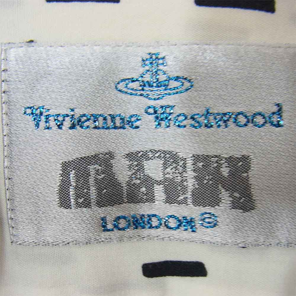 Vivienne WestwoodMAN ヴィヴィアンウエストウッドマン 6116M 胸ロゴ レギュラカラー 長袖 シャツ ホワイト系 Ⅱ【中古】