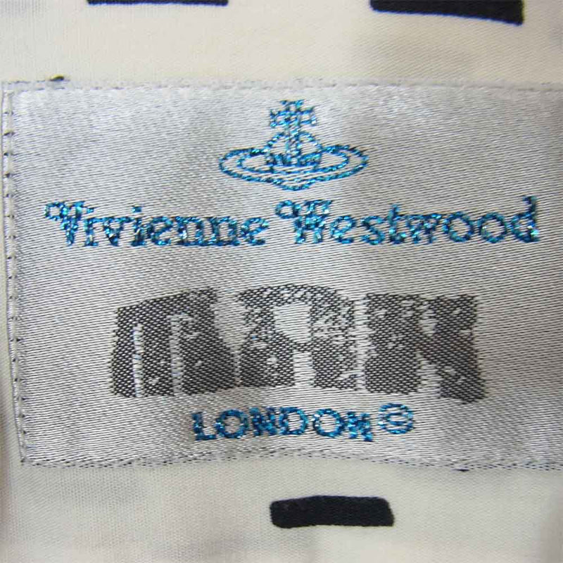 Vivienne WestwoodMAN ヴィヴィアンウエストウッドマン 6116M 胸ロゴ レギュラカラー 長袖 シャツ ホワイト系 Ⅱ【中古】
