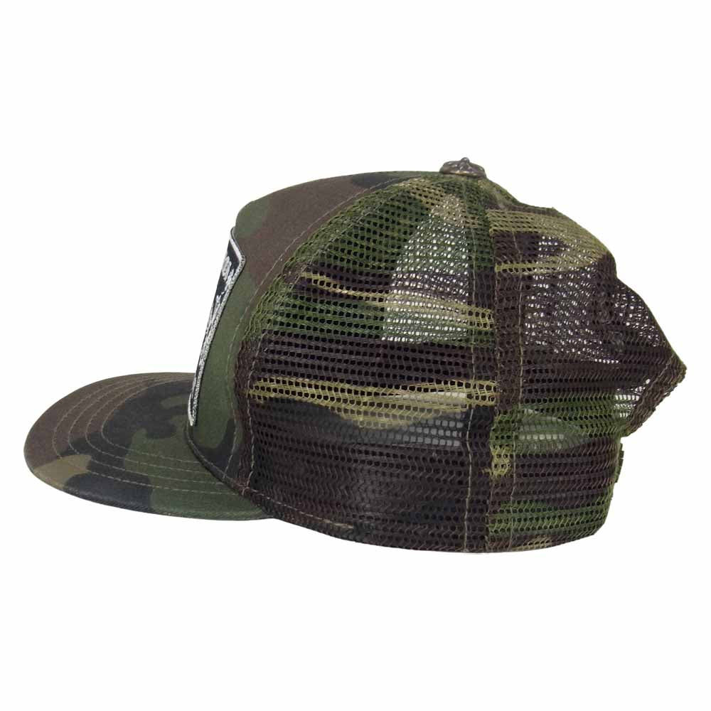 CHROME HEARTS クロムハーツ（原本無） 国内正規品 TRUCKER CAP CH パッチ クロスボール トラッカー メッシュ キャップ カモフラ カーキ系【中古】