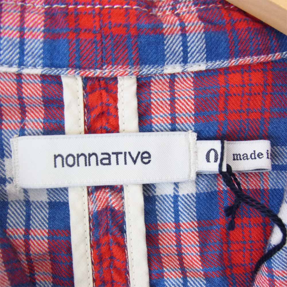 nonnative ノンネイティブ NN-J2203 FARMER GOWN ファーマー チェック ガウン コート レッド系×ホワイト系×ブルー系【極上美品】【中古】