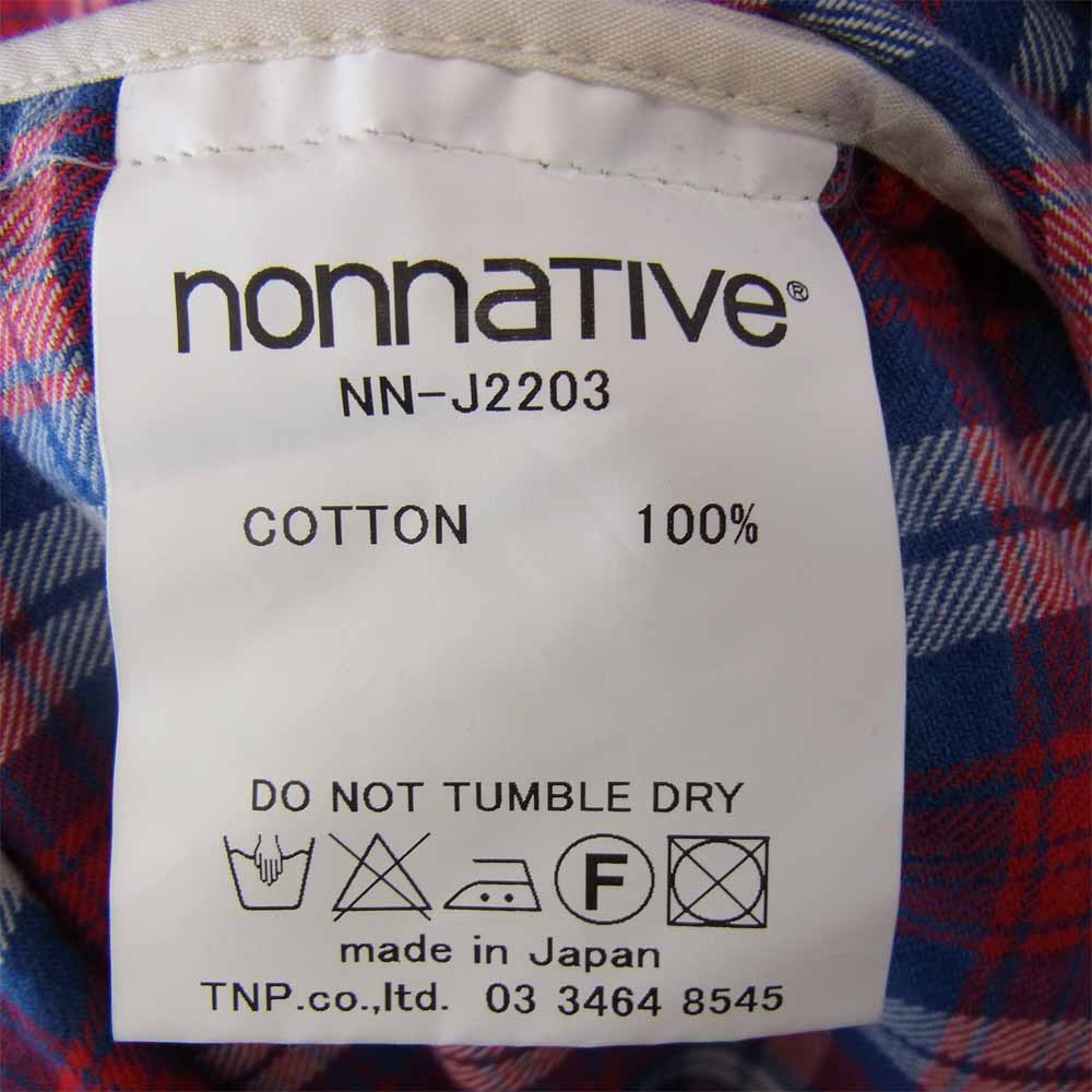nonnative ノンネイティブ NN-J2203 FARMER GOWN ファーマー チェック ガウン コート レッド系×ホワイト系×ブルー系【極上美品】【中古】