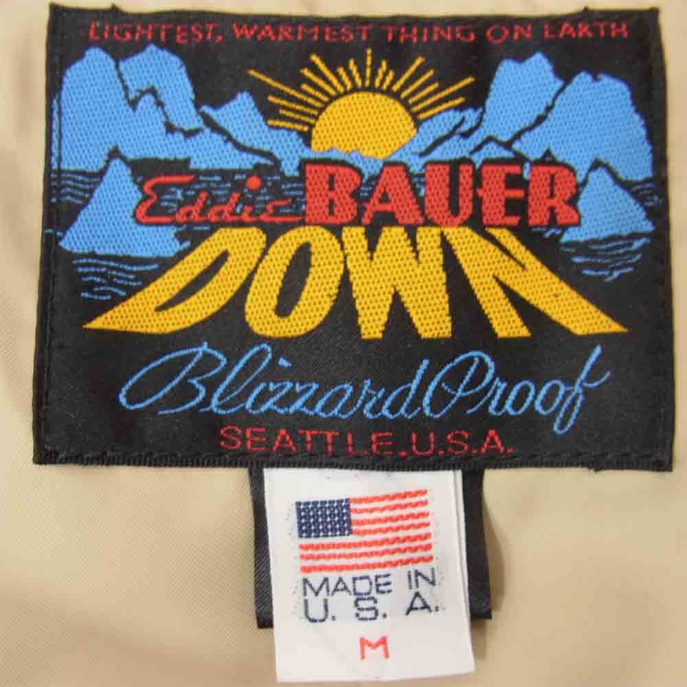 Eddie Bauer エディー・バウアー USA製 国内正規品 日の出タグ復刻 SKYLINER スカイライナー ダウン ジャケット ベージュ系 M【中古】