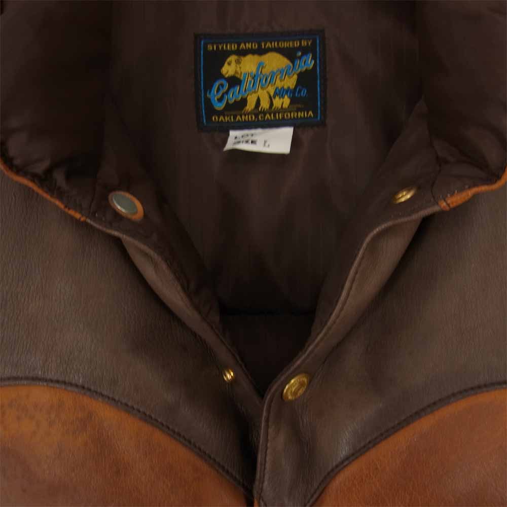 レインボーカントリー DEERSKIN DOWN VEST ディアスキン ダウンベスト ブラウン系 L【中古】