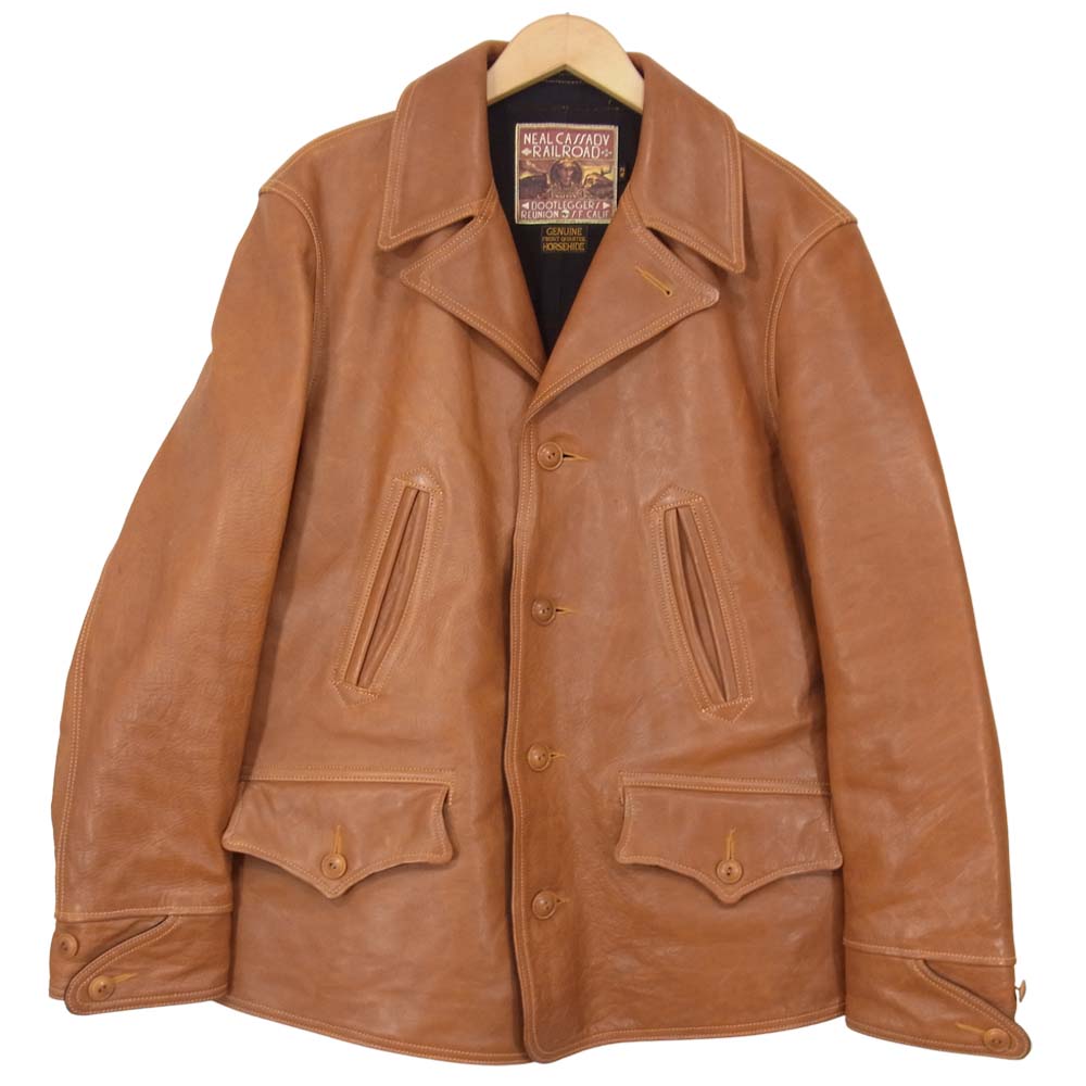 BOOTLEGGERS ブートレガーズ SWITCHYARD COAT ホースハイド スイッチヤード コート ブラウン系 42【美品】【中古】