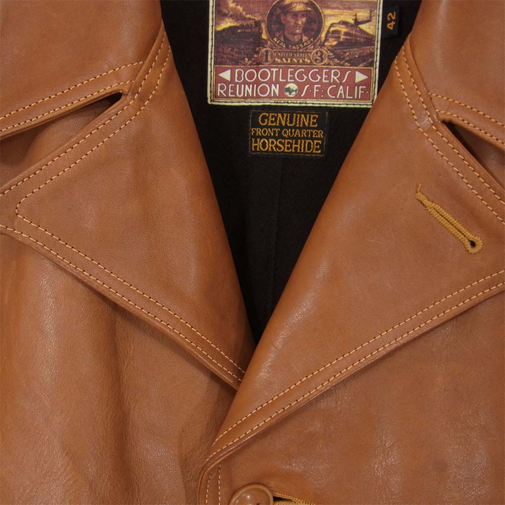 BOOTLEGGERS ブートレガーズ SWITCHYARD COAT ホースハイド スイッチヤード コート ブラウン系 42【美品】【中古】