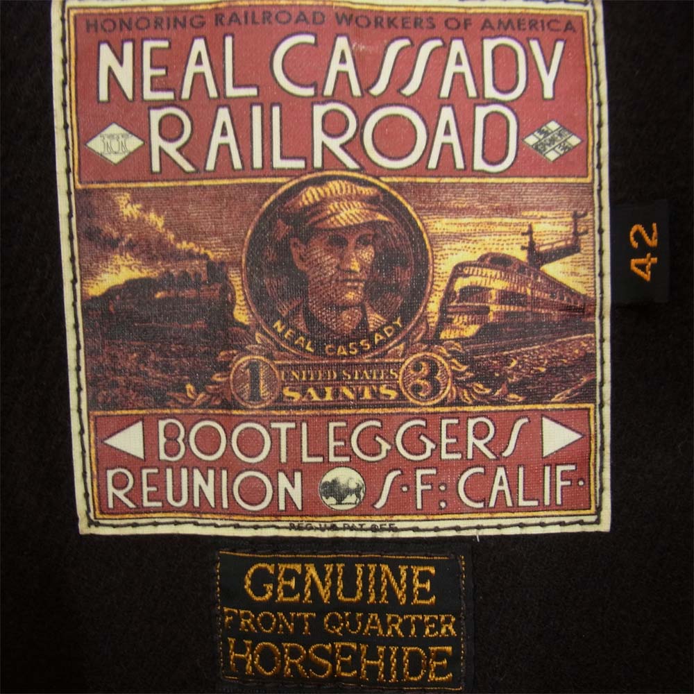 BOOTLEGGERS ブートレガーズ SWITCHYARD COAT ホースハイド スイッチヤード コート ブラウン系 42【美品】【中古】