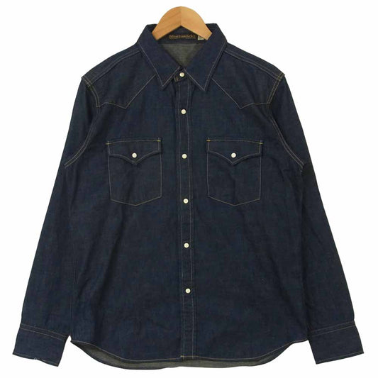 FULLCOUNT フルカウント 4894 デニム ウエスタン 長袖 シャツ 日本製 インディゴブルー系 42【美品】【中古】