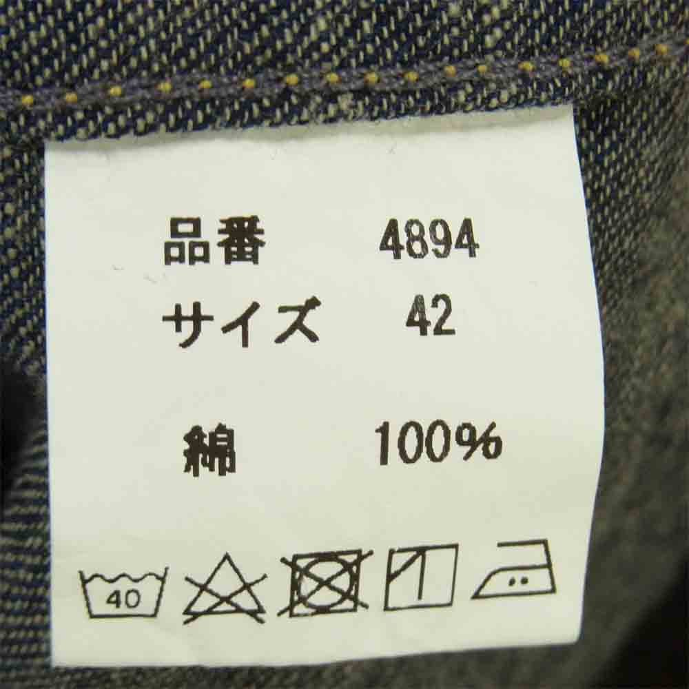 FULLCOUNT フルカウント 4894 デニム ウエスタン 長袖 シャツ 日本製 インディゴブルー系 42【美品】【中古】