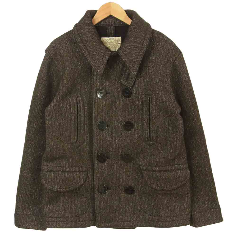 FULLCOUNT フルカウント BBJ8-007 BROWN'S BEACH ブラウンズビーチ P-COAT Pコート ブラウン系 42【美品】【中古】