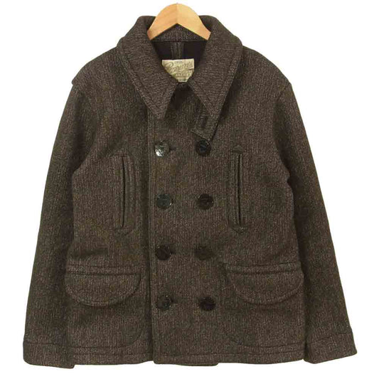 FULLCOUNT フルカウント BBJ8-007 BROWN'S BEACH ブラウンズビーチ P-COAT Pコート ブラウン系 42【美品】【中古】