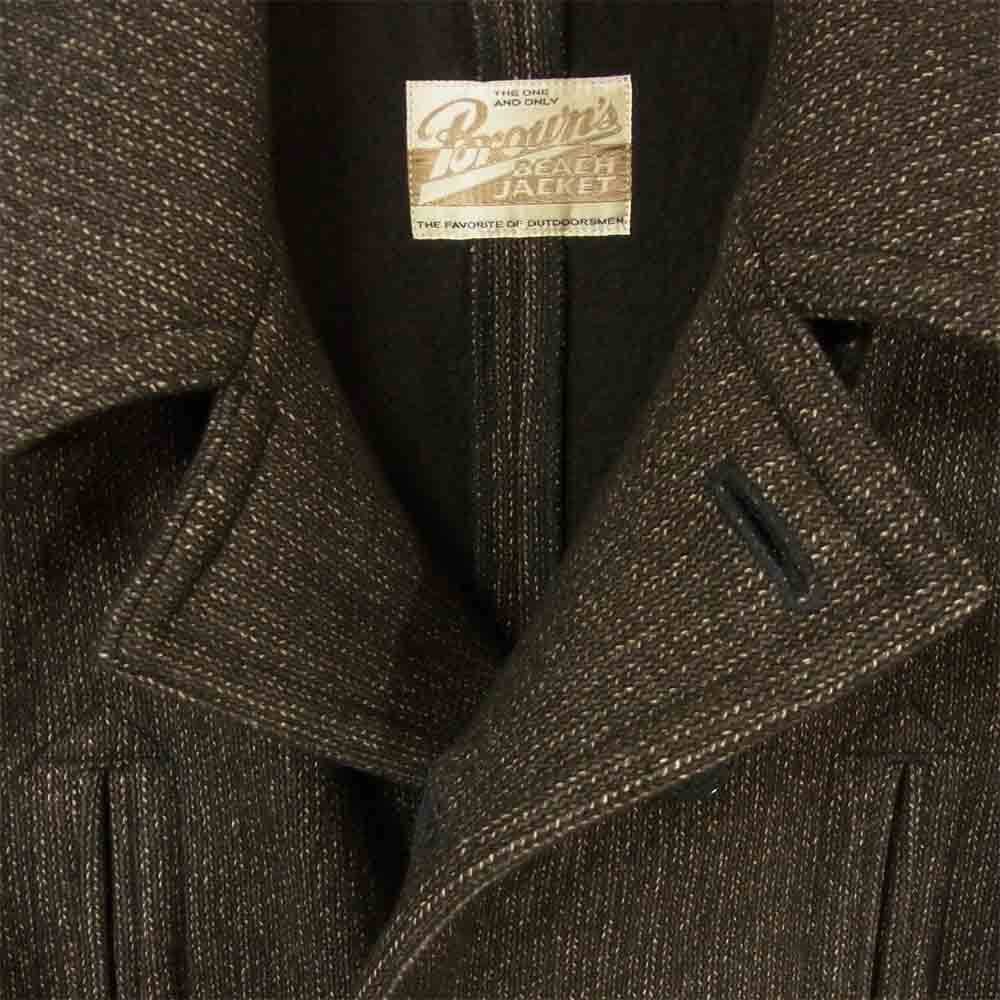 FULLCOUNT フルカウント BBJ8-007 BROWN'S BEACH ブラウンズビーチ P-COAT Pコート ブラウン系 42【美品】【中古】