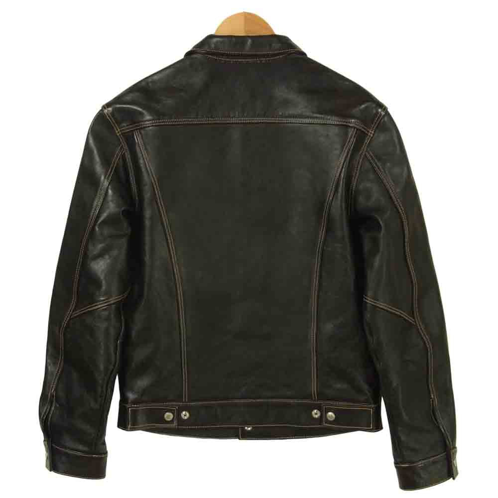 The REAL McCOY'S ザリアルマッコイズ MJ12010 極美品 JOE McCOY ジョーマッコイ LEATHER WESTERN JACKET ホースハイド レザー ウエスタン ジャケット ブラック系 42【美品】【中古】