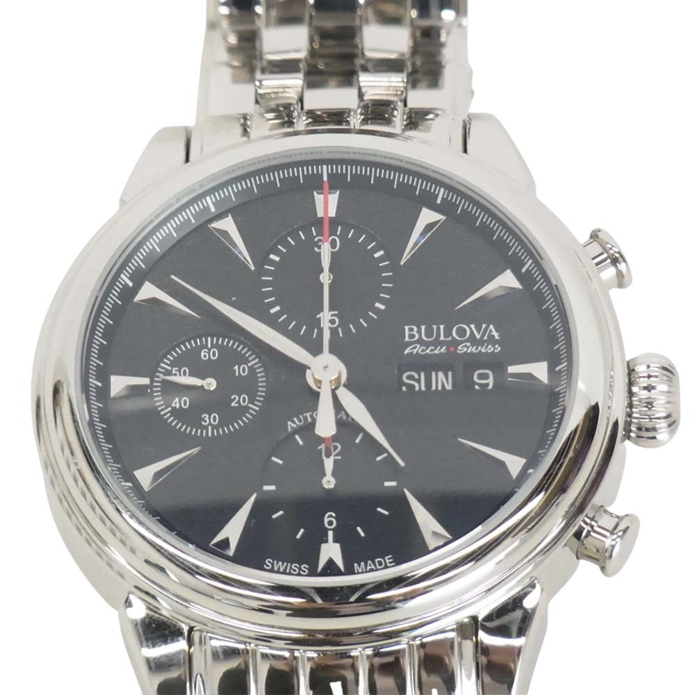 BULOVA ブローバ 63C113 ACCUSWISS アキュ スイス 自動巻き オートマチック 時計 ウォッチ シルバー系【中古】