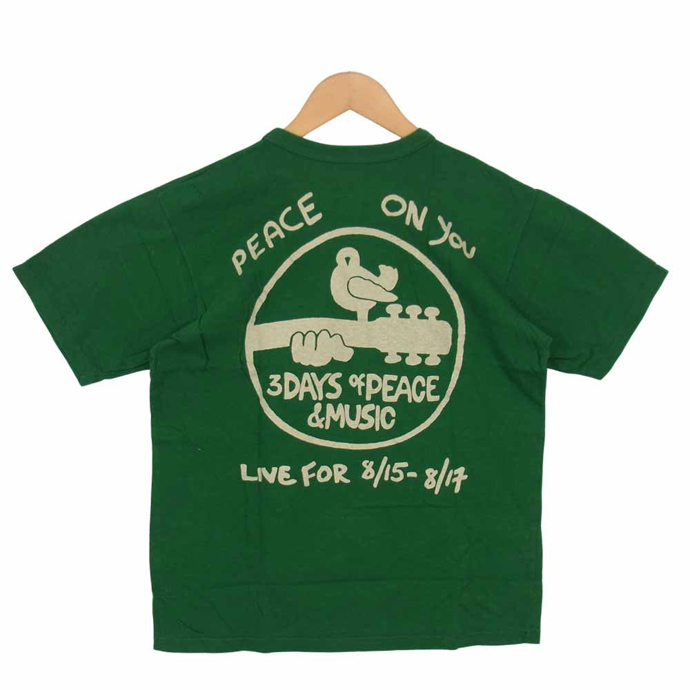 BOOTLEGGERS ブートレガーズ WOODSTOCK プリント Tシャツ グリーン系 M【中古】