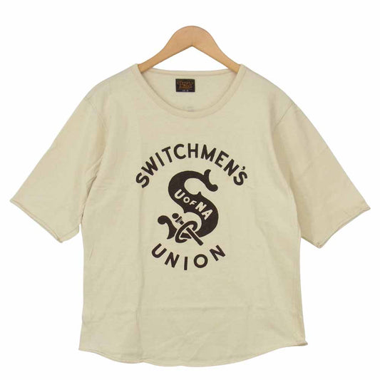 FREEWHEELERS フリーホイーラーズ POWER WEAR 7分袖 Tシャツ カットソー オフホワイト系 42【中古】