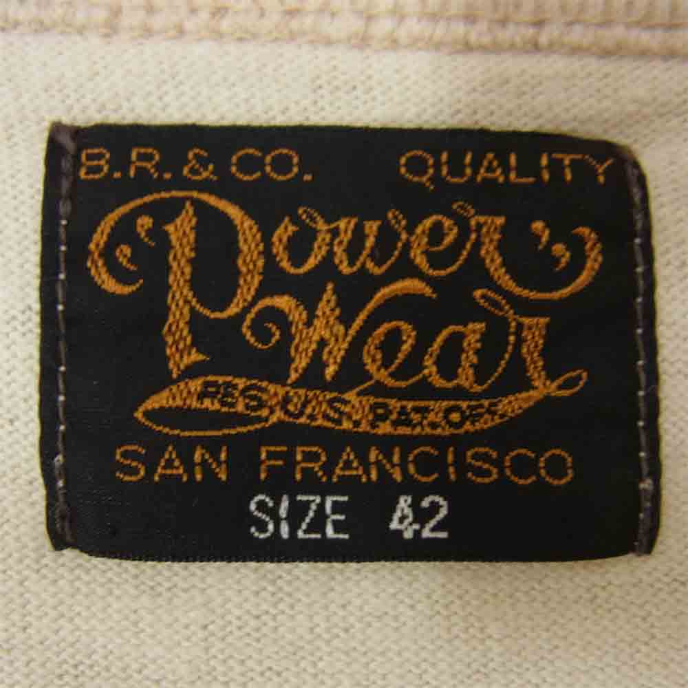 FREEWHEELERS フリーホイーラーズ POWER WEAR 7分袖 Tシャツ カットソー オフホワイト系 42【中古】