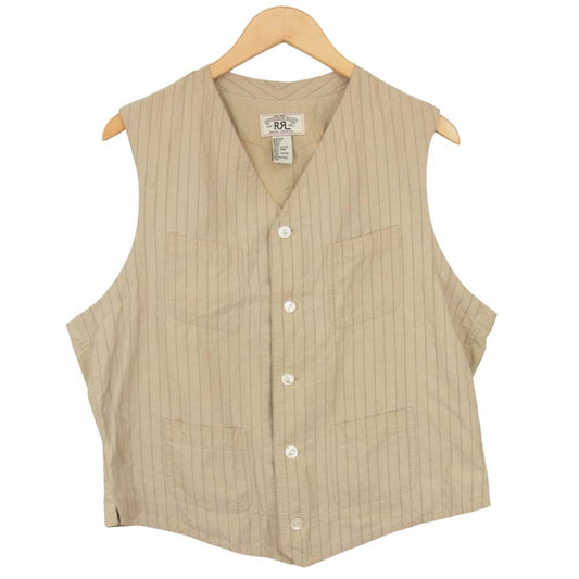RRL ダブルアールエル コットン リネン ベスト ベージュ系 サイズ表記無【中古】